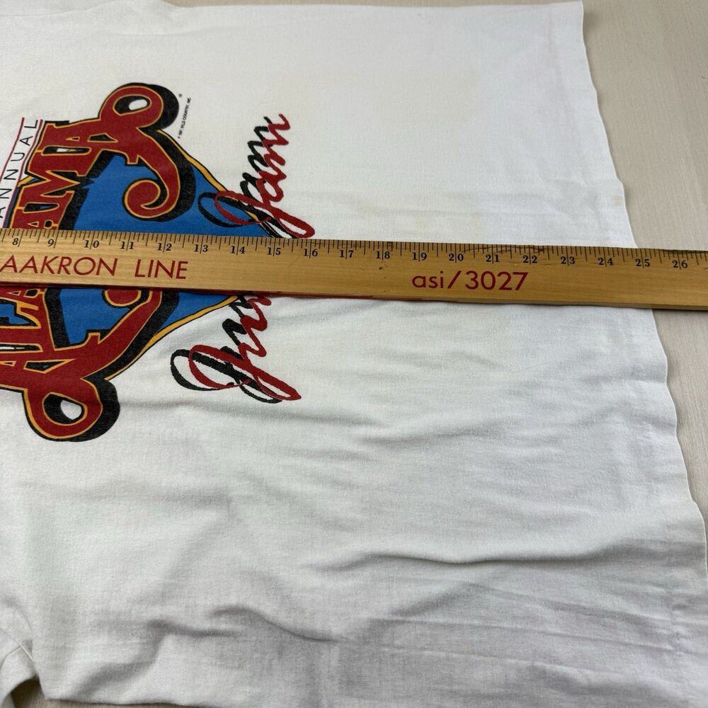 Vintage Sixth Annual Alabama June Jam 1987 Country Concert Shirt Mens XL White - Picture 12 of 16